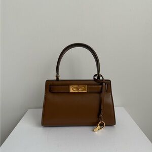 Brown Tory Burch Lee Radziwill Petite Bag